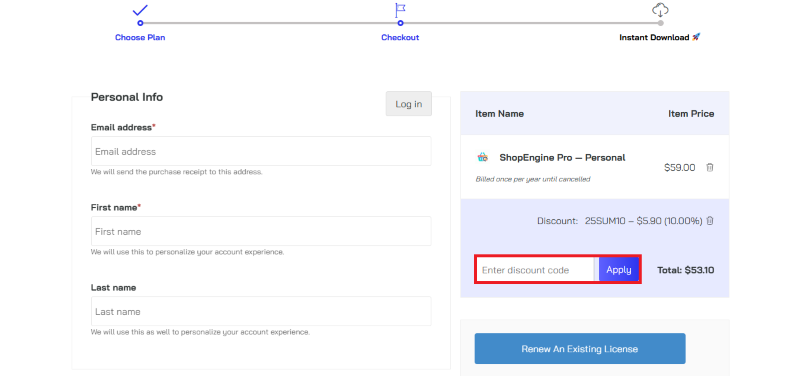 shopengine avail coupon