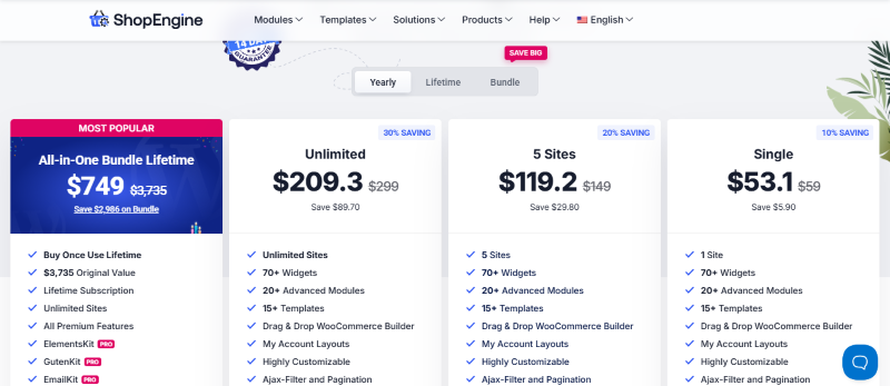 shopengine pricing