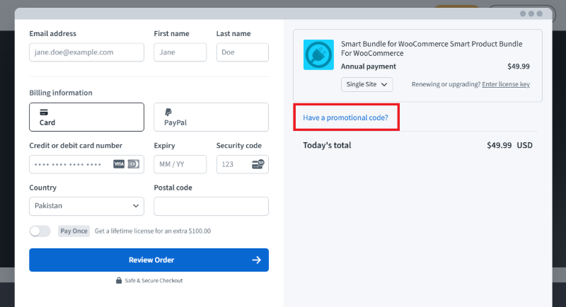 smart product bundle for woocommerce checkout