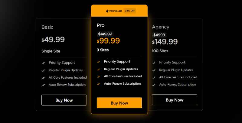 smart product bundle for woocommerce pricing plan