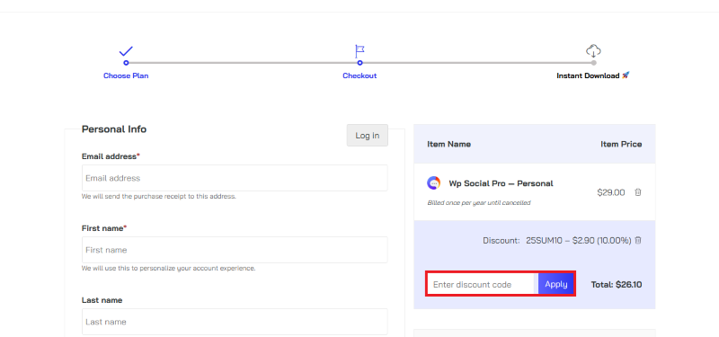 wp social avail coupon
