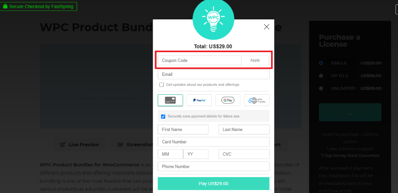 wpc product bundles for woocommerce apply coupon
