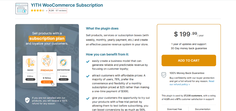 yith woocommerce subscription