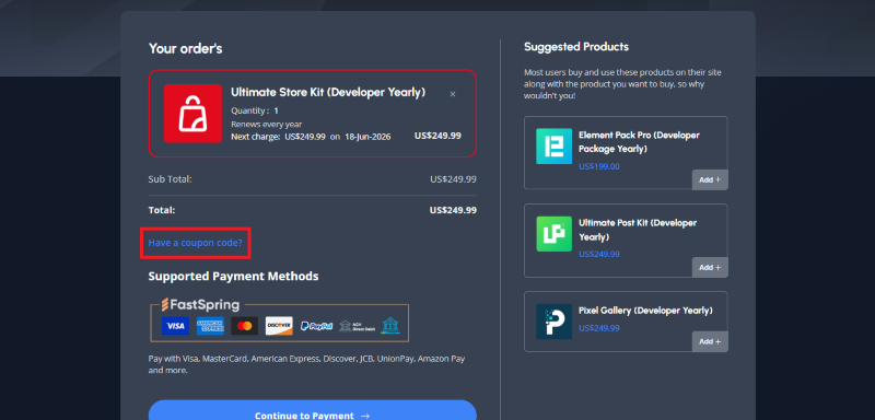 ultimate store kit coupon