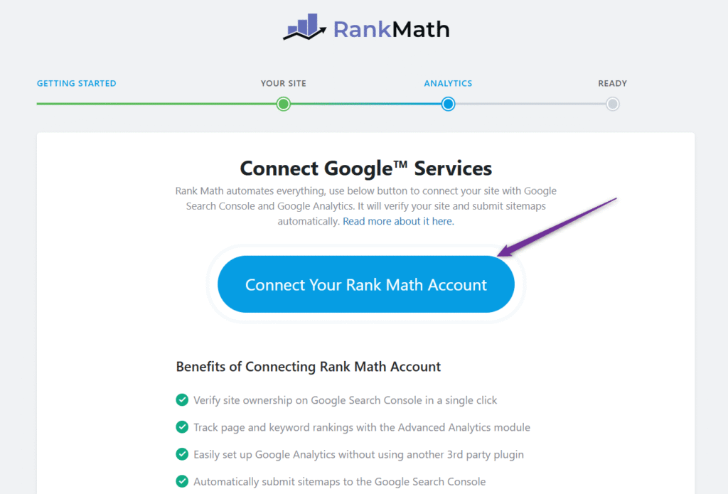 Rank Math Connect Google Services