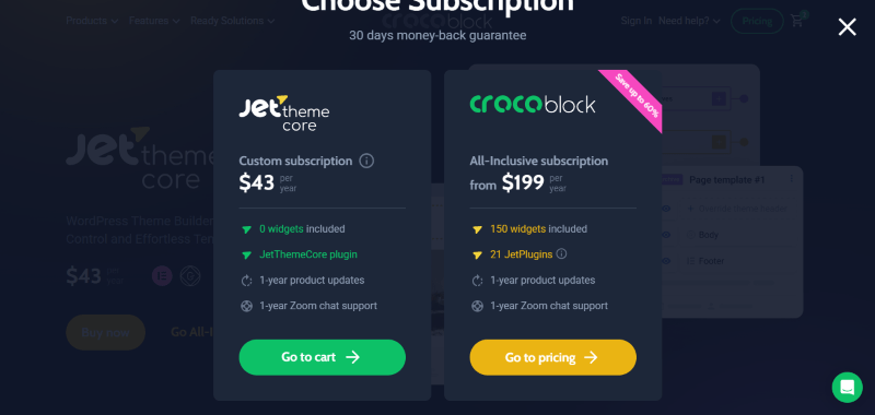 jetthemecore pricing