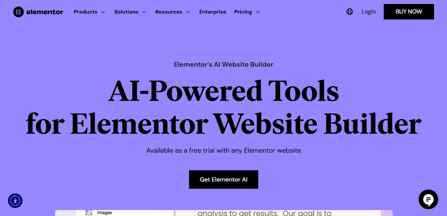 elementor ai hero image