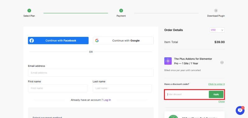 the plus addons for elementor avail coupon