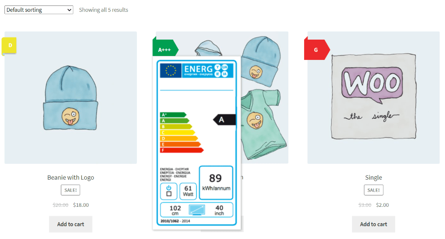 eu energy label result