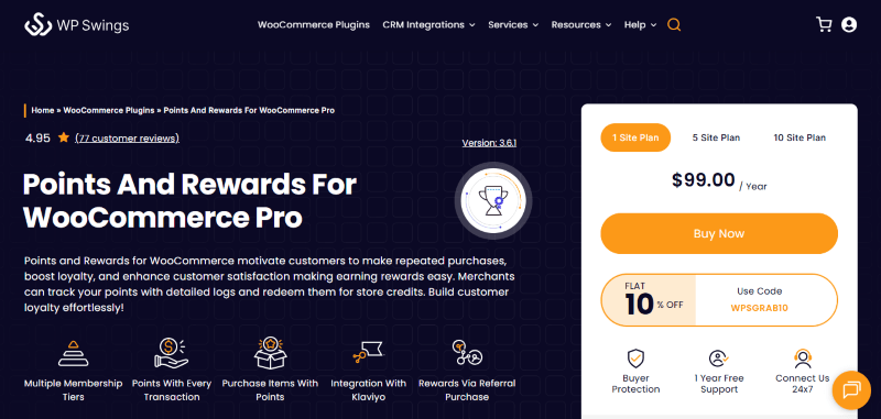points and rewards for woocommerce pricing