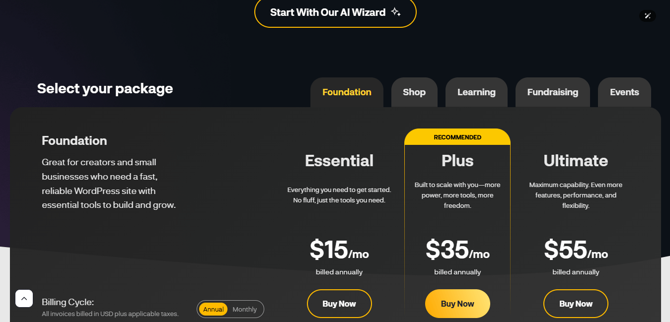stellarsites pricing