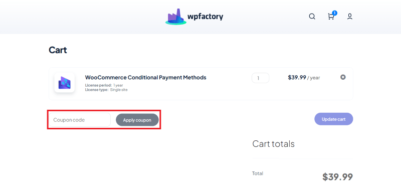 conditional payment checkout