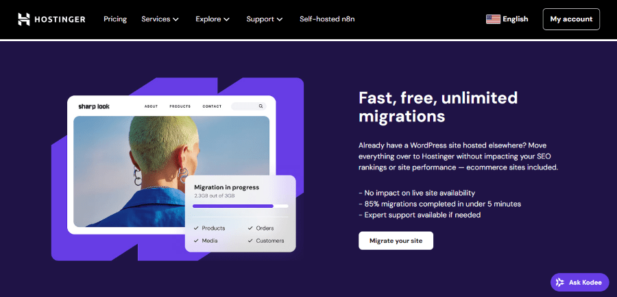 hostinger hero image