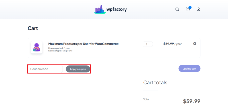 maximum products per user for woocommerce checkout