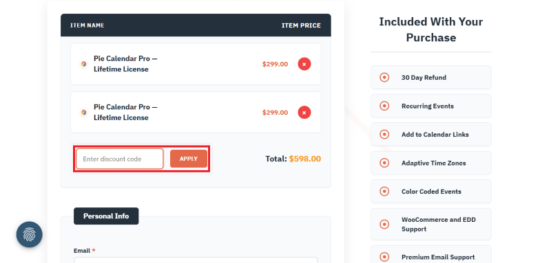 pie calendar avail coupon