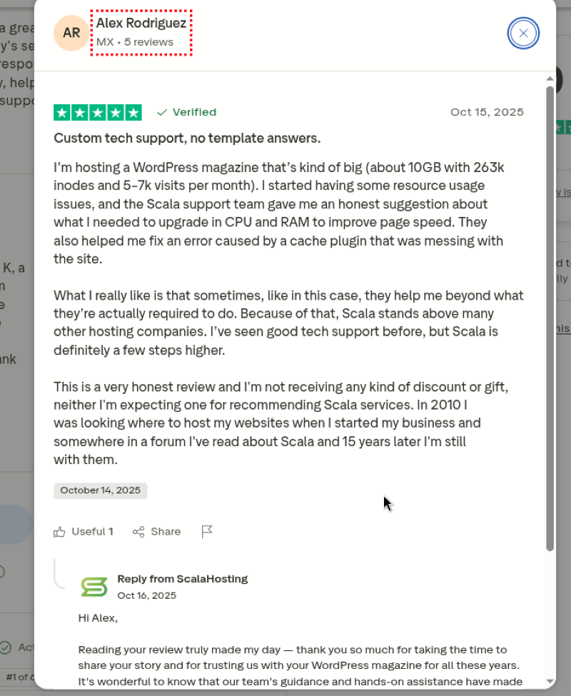 scalahosting trustpilot