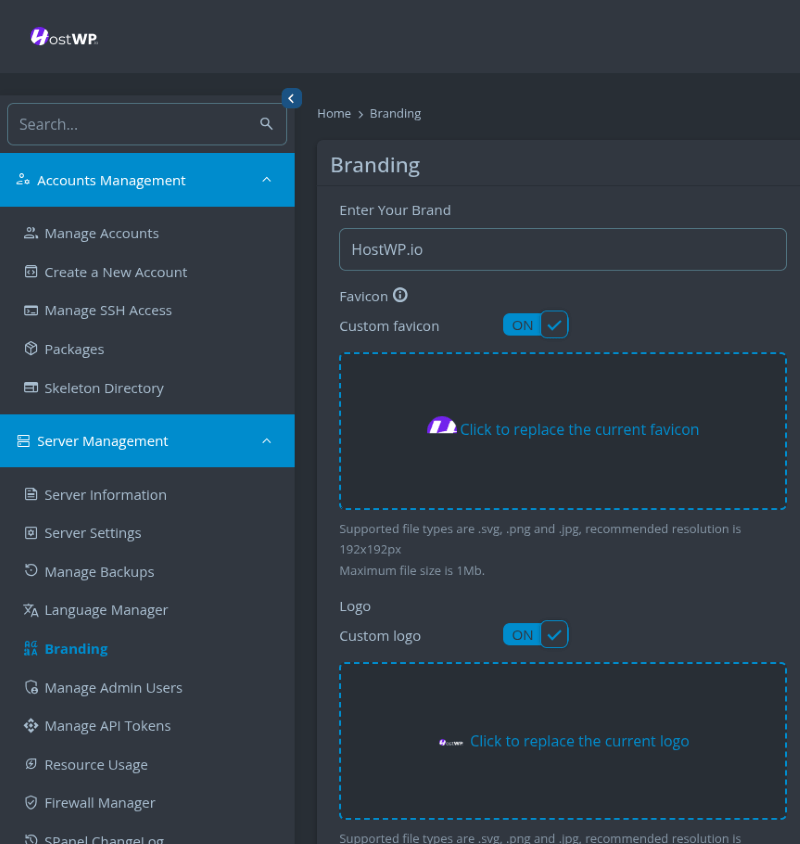 scalahosting whitelabel options