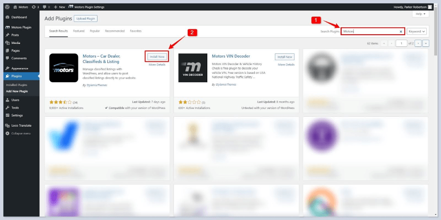 motors plugin set up 2