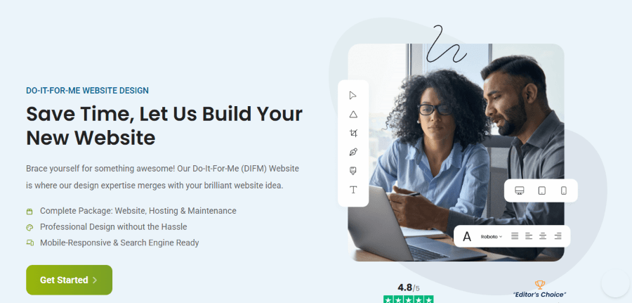 hostpapa difm website design