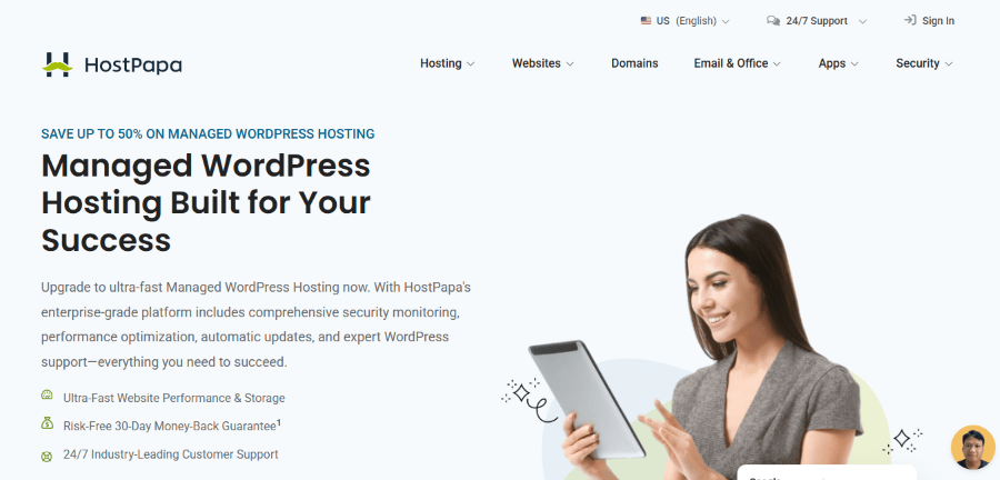 hostpapa managed wordpress hosting