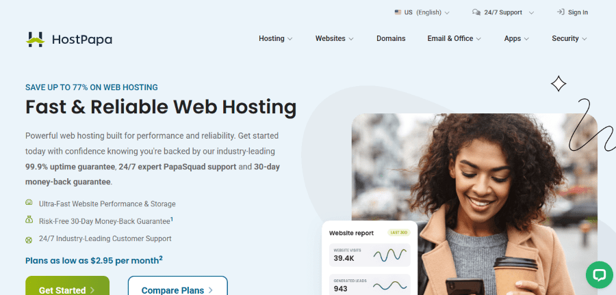hostpapa web hosting