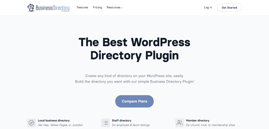 business directory hero section