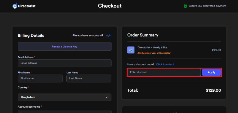 directorist avail coupon
