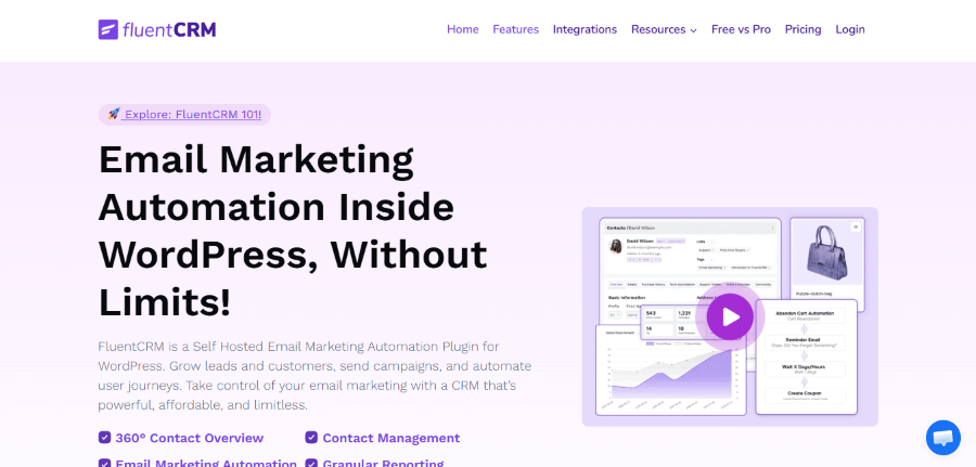 fluentcrm hero image