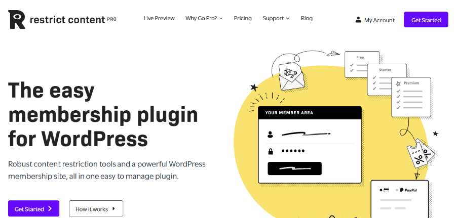 restrict content pro hero image