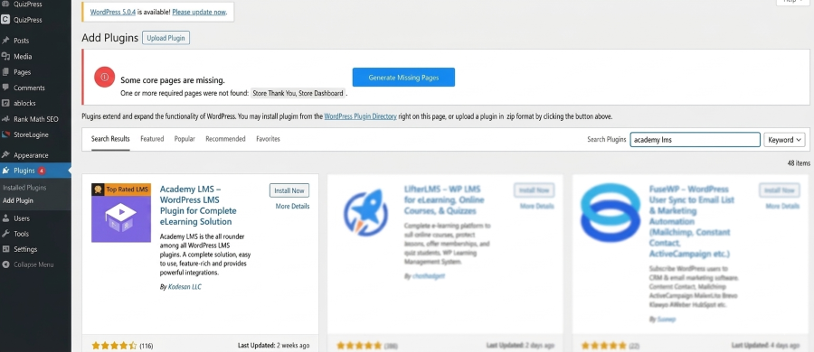 academy lms get started