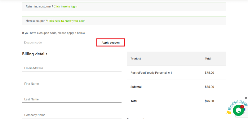 restrofood avail coupon