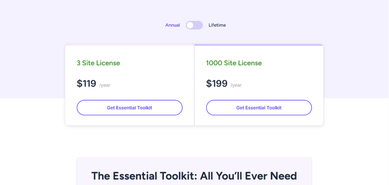 starter templates pricing