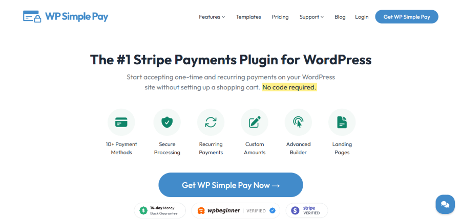 wp simple pay hero image