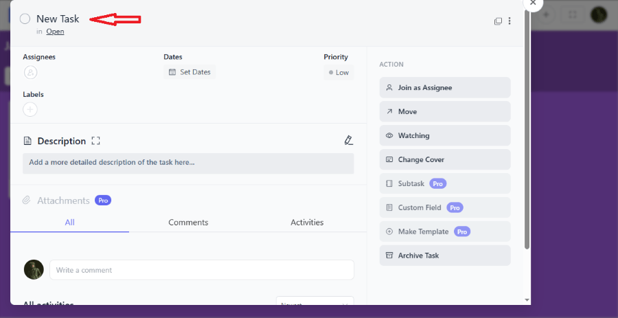 adding new task step three