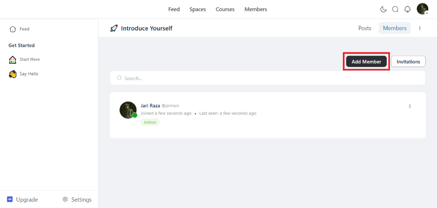 fluentcommunity add member