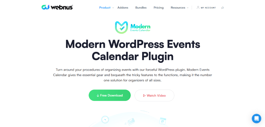 modern events calendar home image