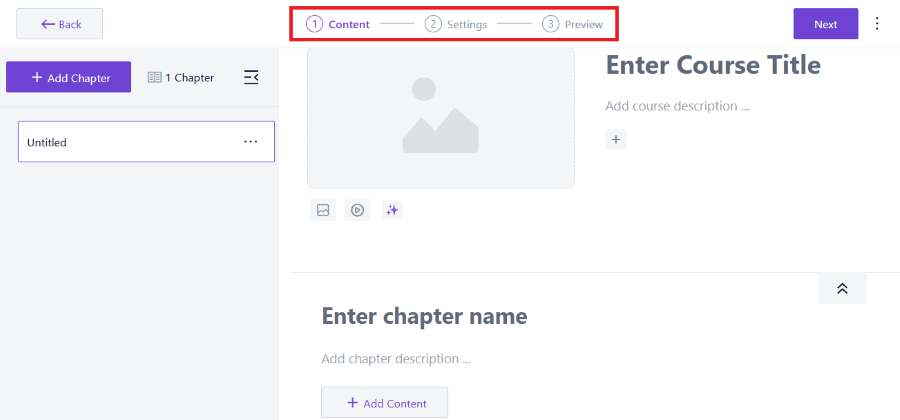 creator lms add media