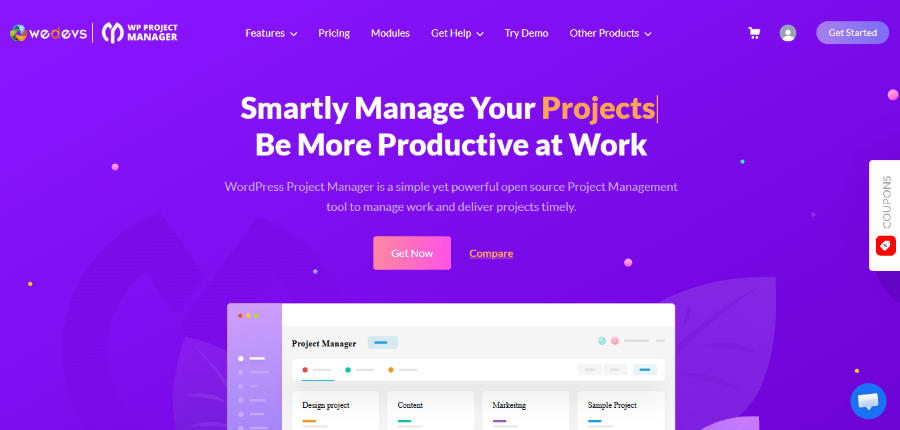 wp project manager hero image