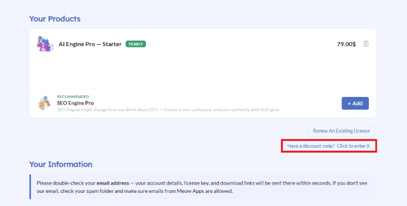 ai engine avail coupon