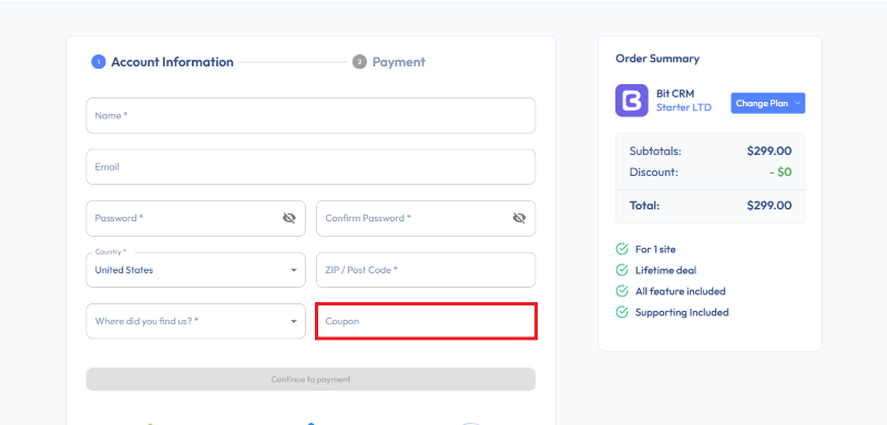 bit crm checkout