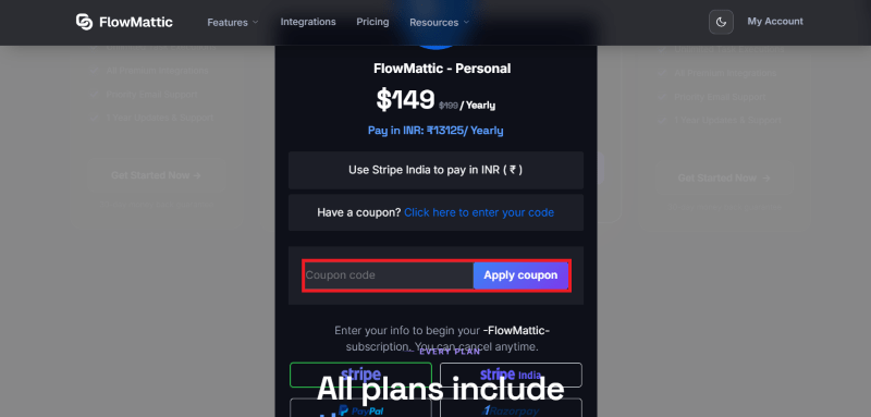 flowmattic avail coupon