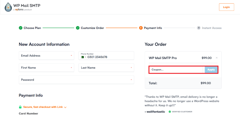 wp mail smtp avail coupon