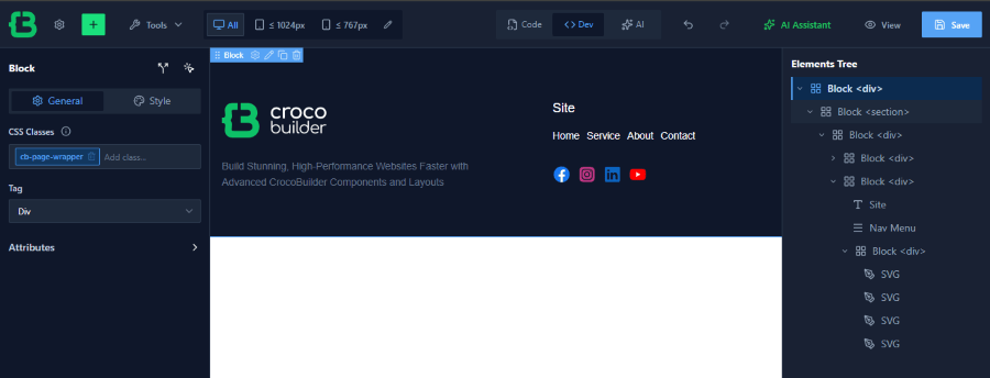 create footer