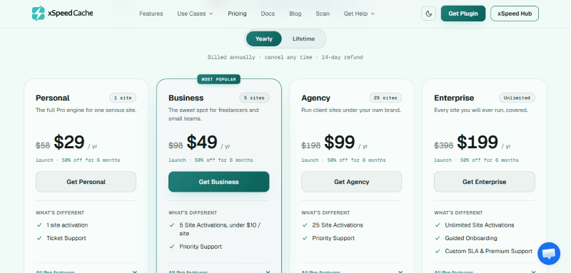xspeed cache pricing